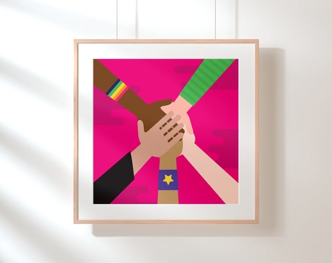 Friends with All Genders — framed art print