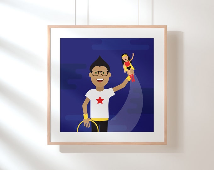 Superhero — framed art print